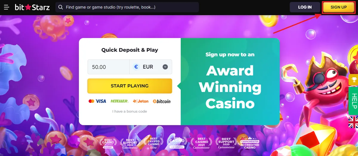 bitstarz homepage