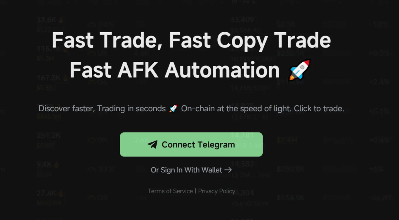 GMGN Telegram trading bot website