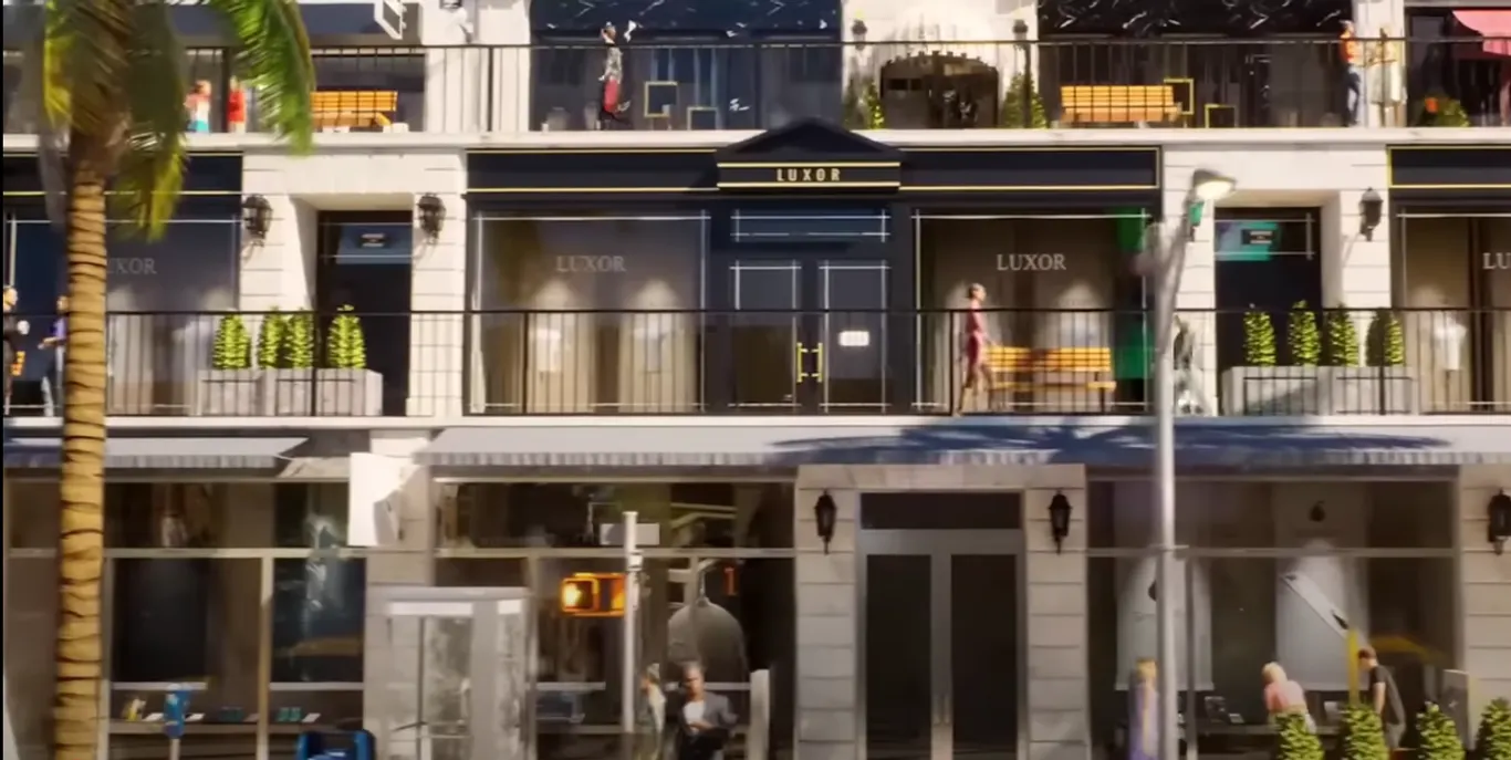 The same shop copied and pasted over and over again in Paradise game trailer