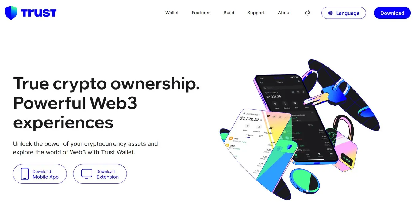 Trust Wallet website