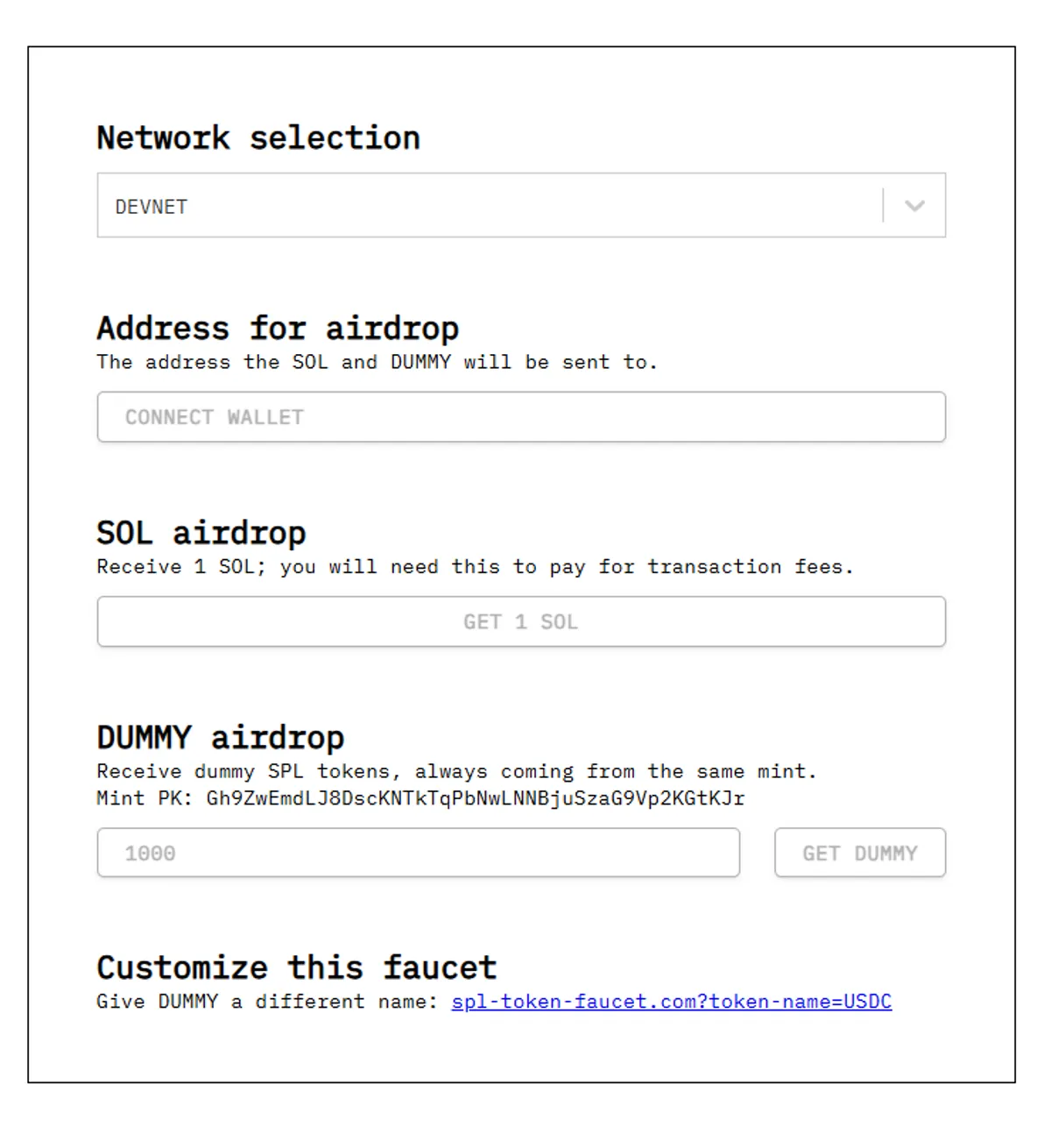 SPL Token Faucet