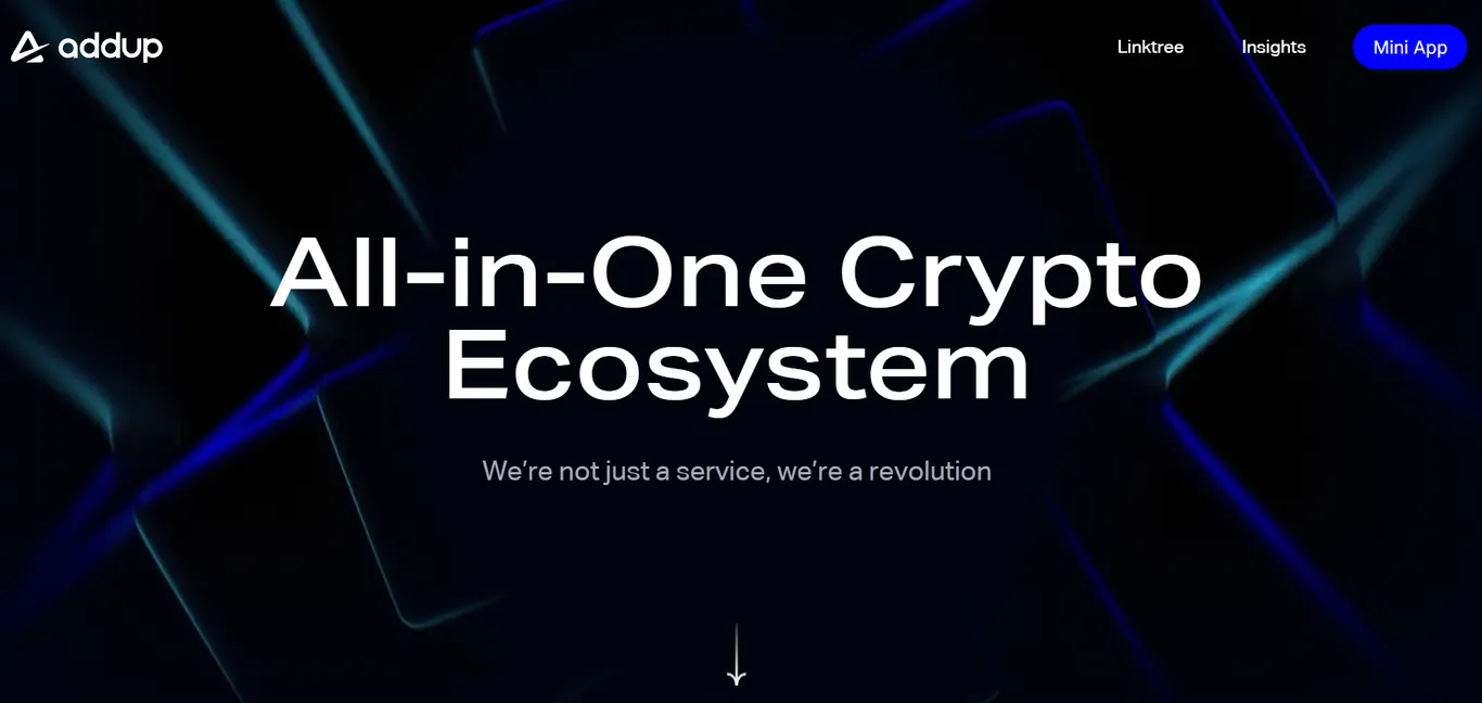 AddUp bot website homepage