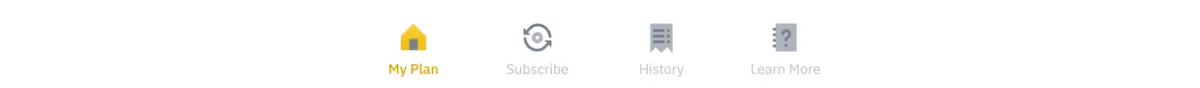 Binance navigation bar