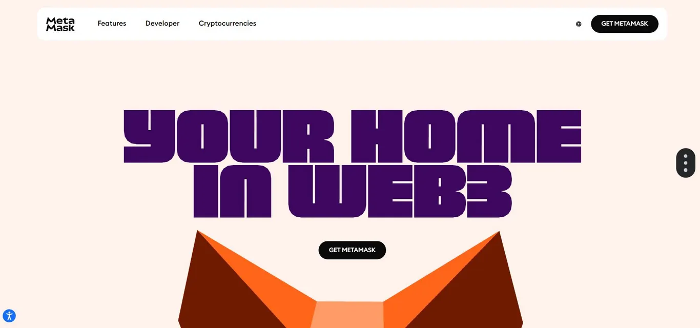 MetaMask website homepage