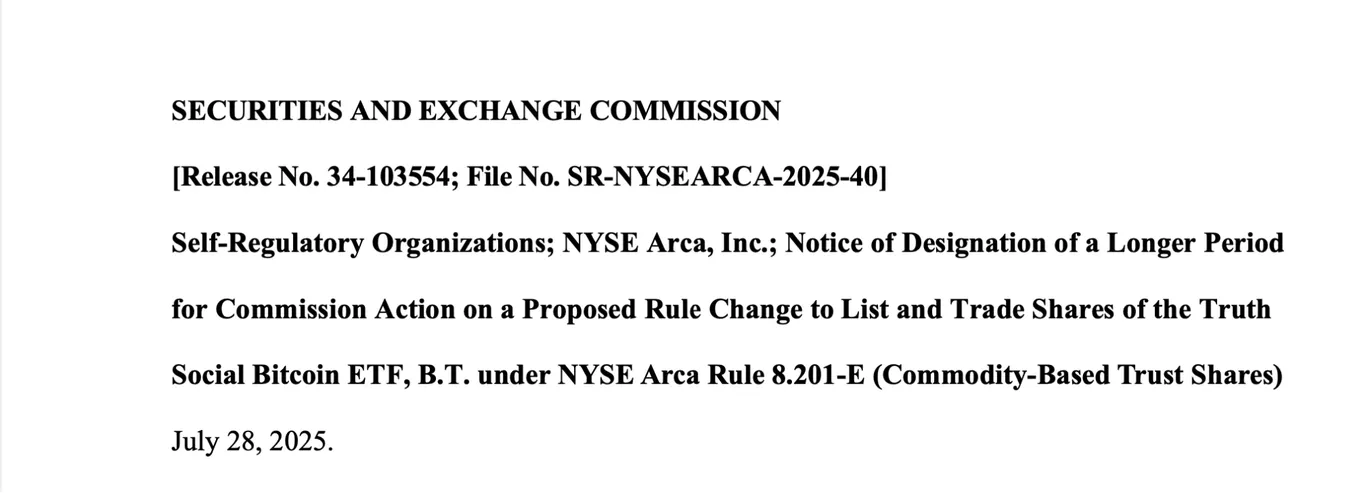SEC extends Truth Social Bitcoin ETF review