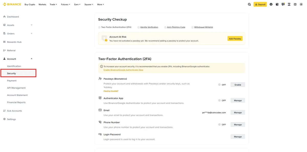 Binance Security