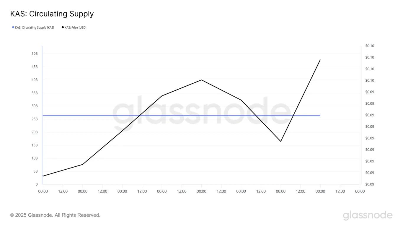 Kaspa circulating supply