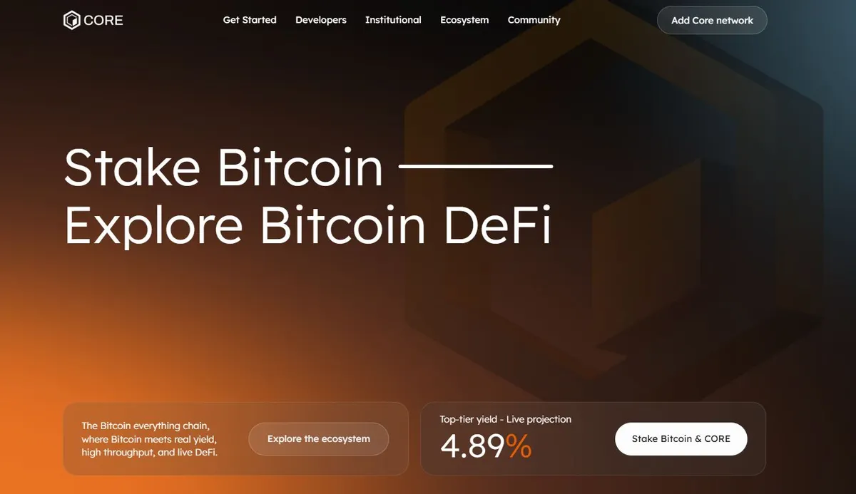 Core dao home page