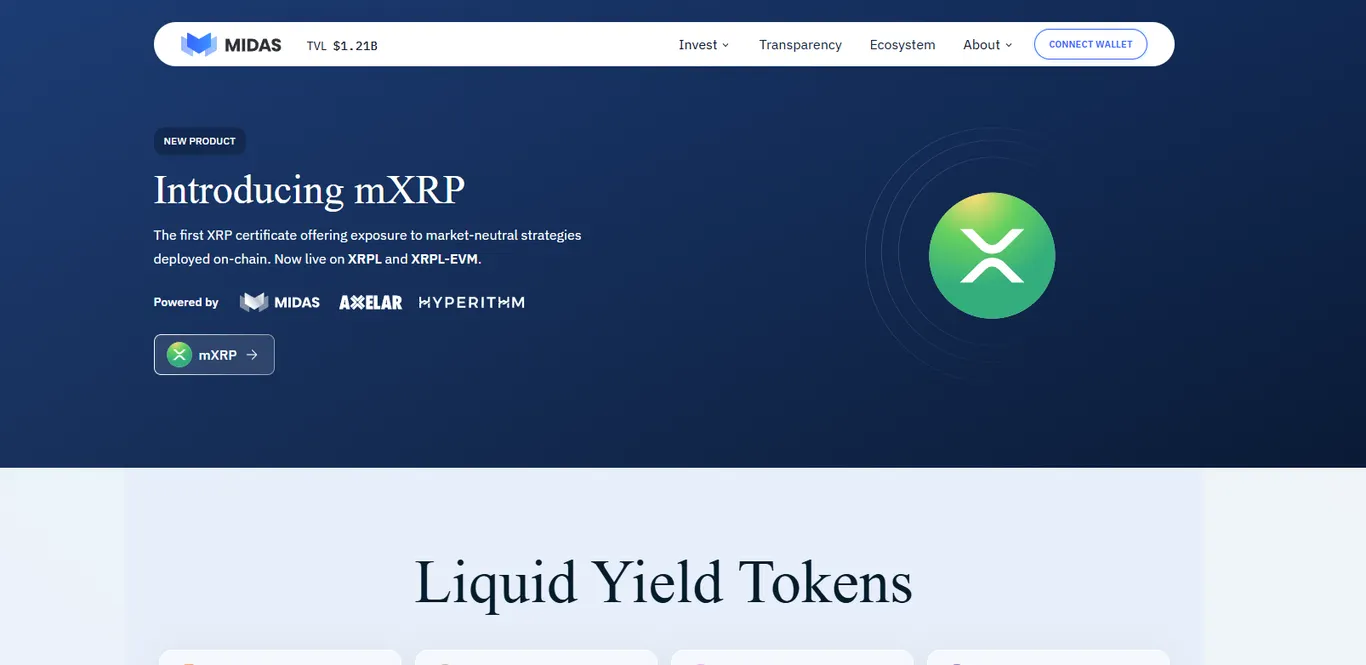 Midas homepage