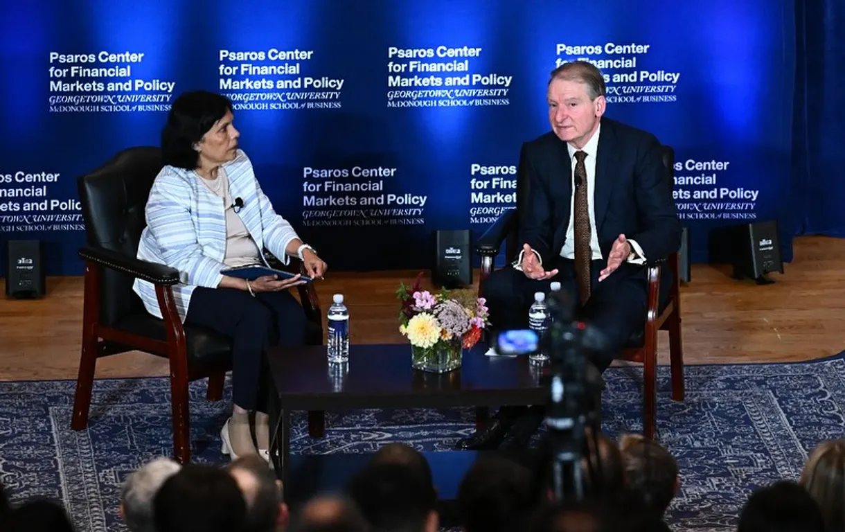 Atkins at a conference at Georgetown University
