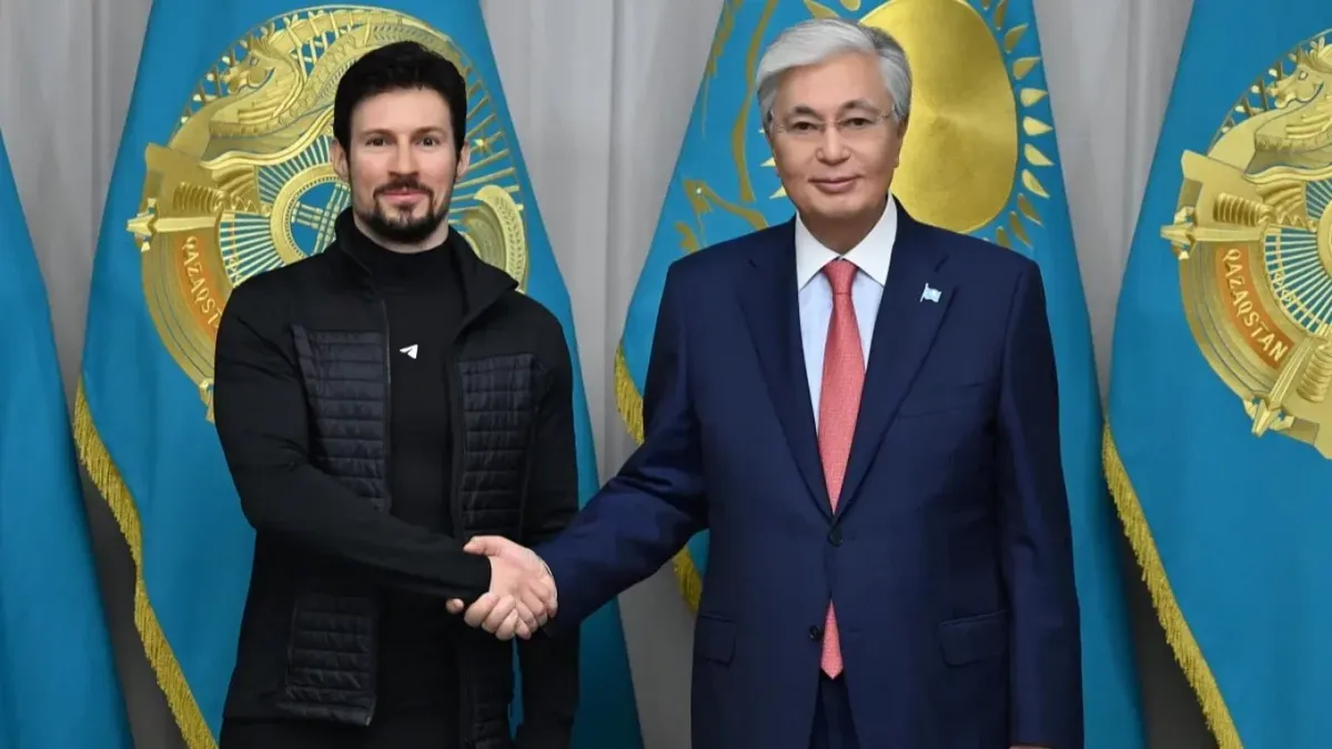 Durov and Kazakhstan's president at the forum