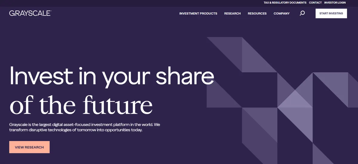 Grayscale website