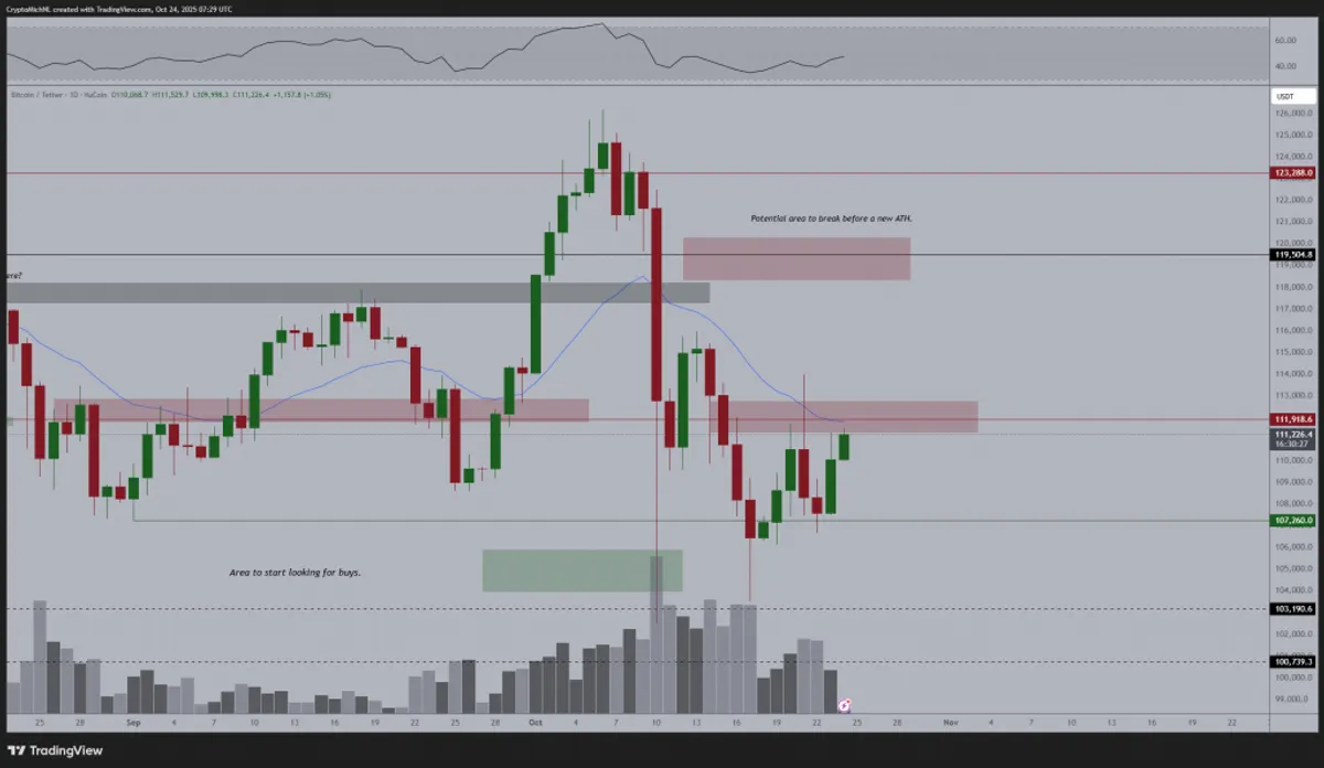 BTC/USD 1-Day Chart Michael van de Poppe
