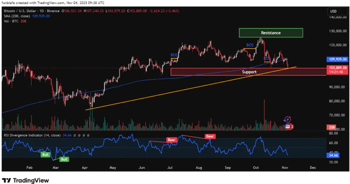 BTC daily chart