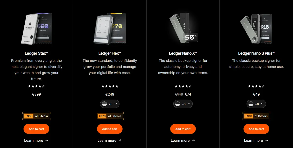 Ledger Black Friday discounts