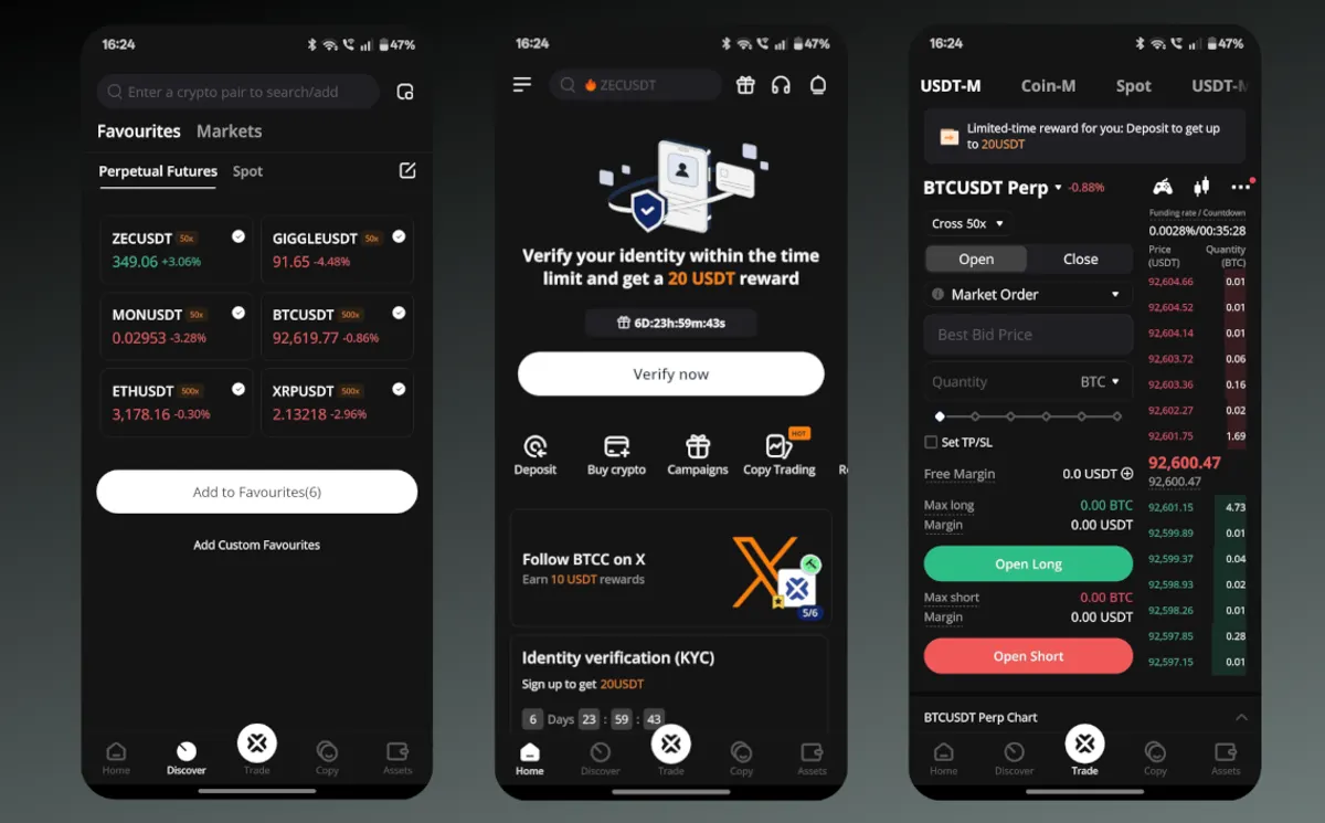 BTCC mobile app