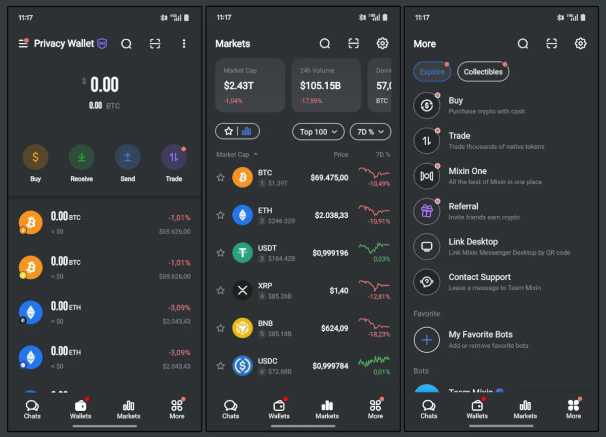 Mixin app interface