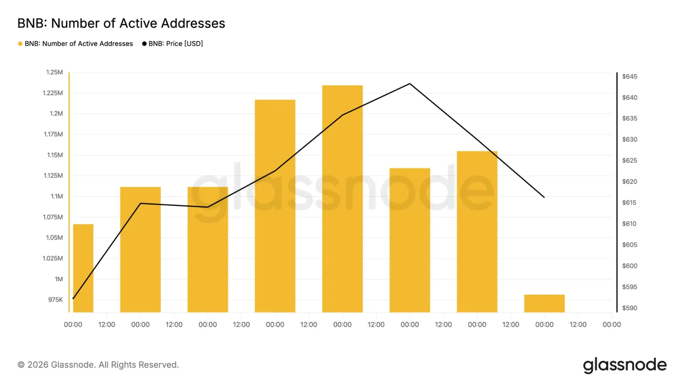 BNB active addresses
