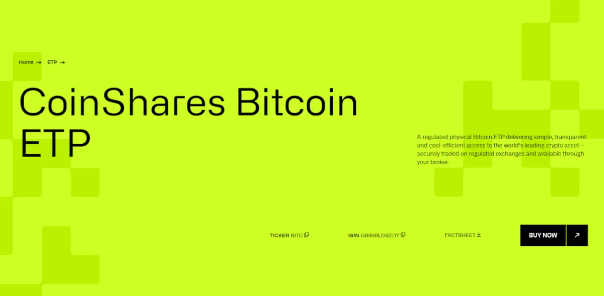 CoinShares Physical Bitcoin
