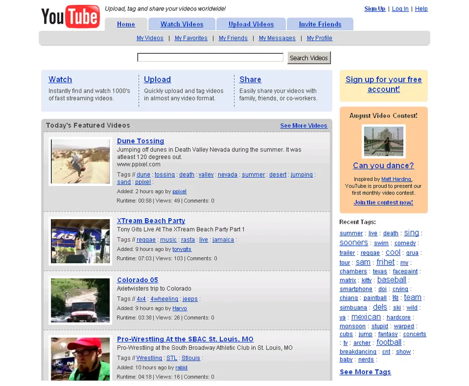 Youtube in 2005