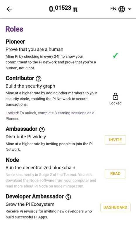 Pi Network Roles
