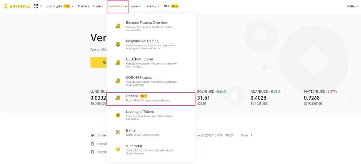 Binance Options