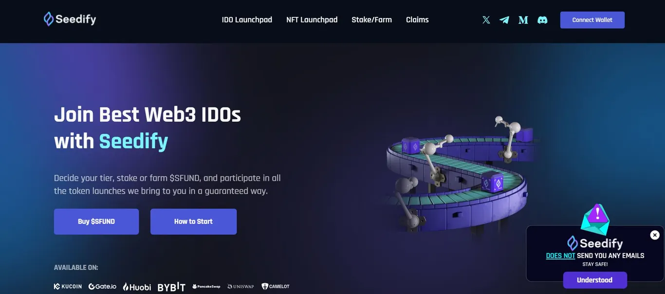 Seedify homepage