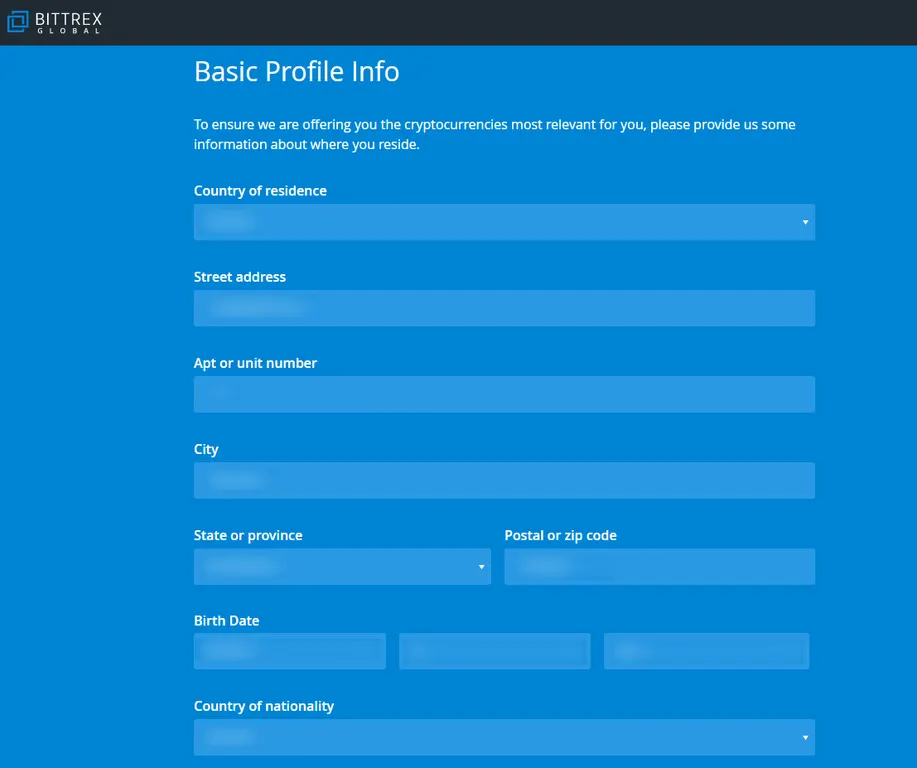 Bittrex KYC verification