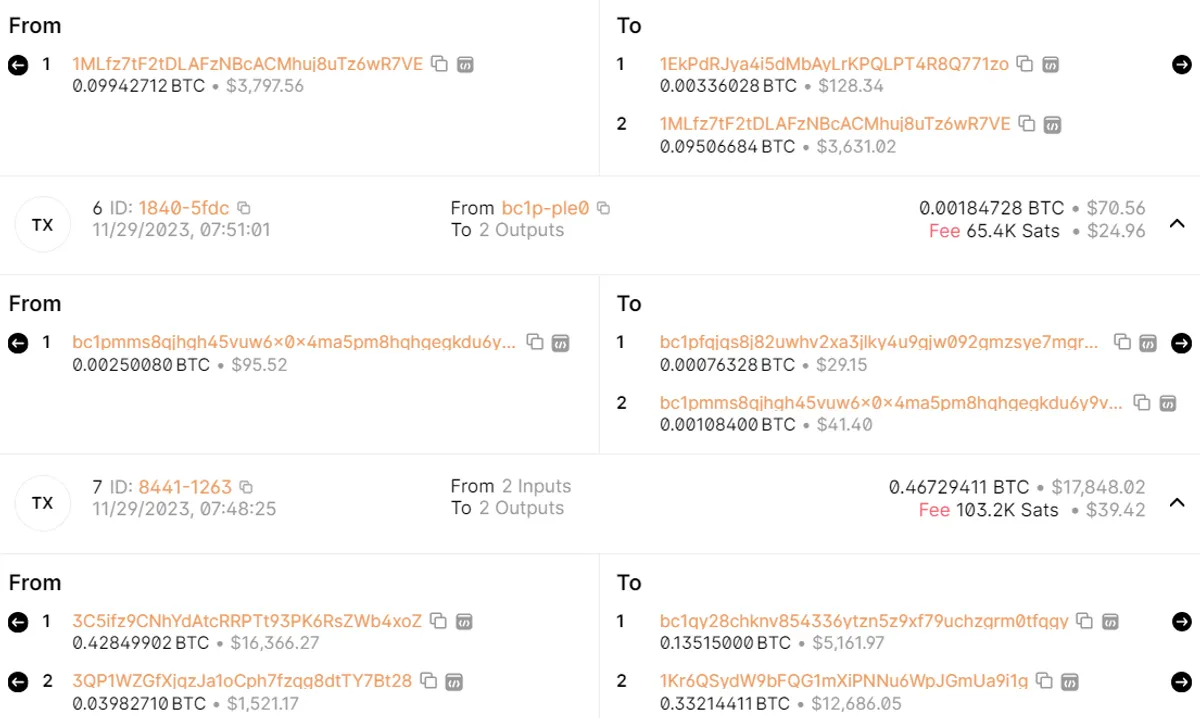 Bitcoin explorer