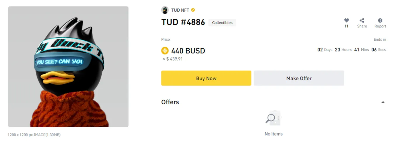 Binance NFT fixed price