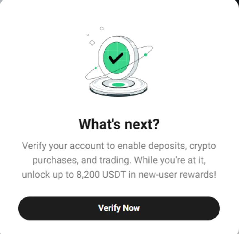 Verify your account for the full bonus amount