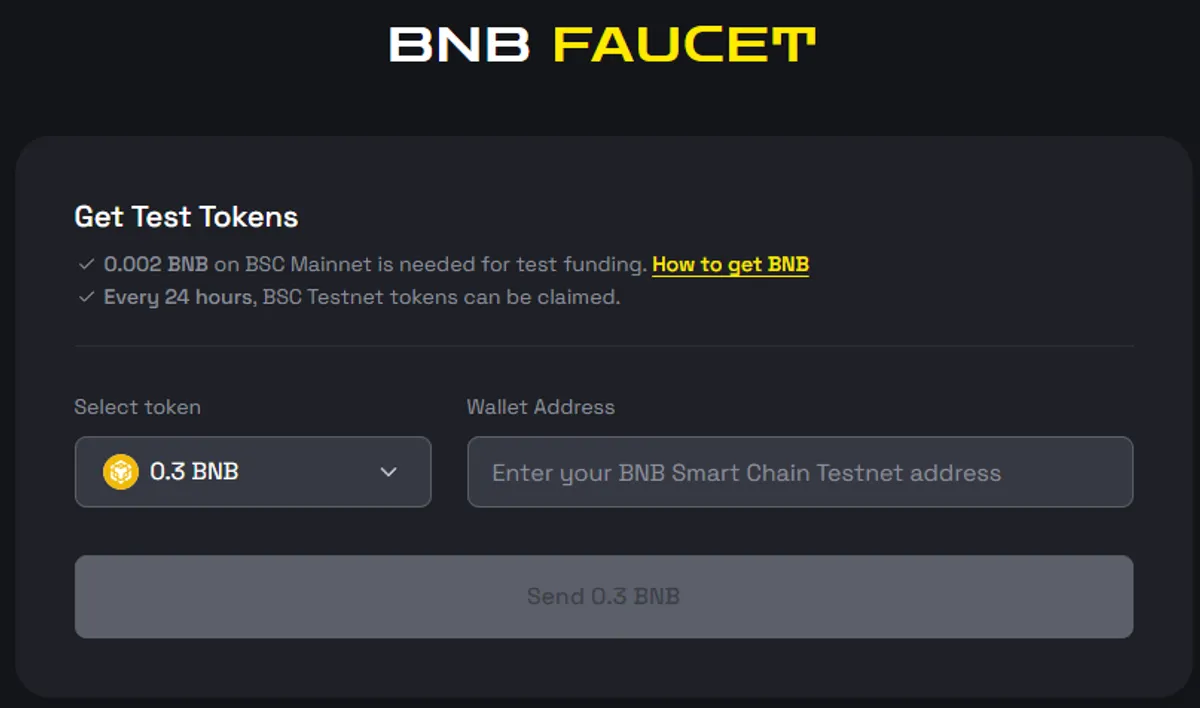 testnet binance faucet