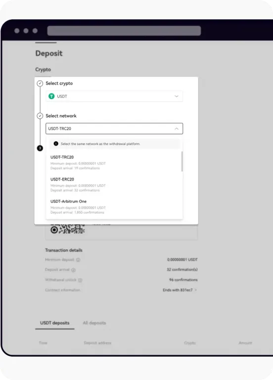 OKX deposit usdt