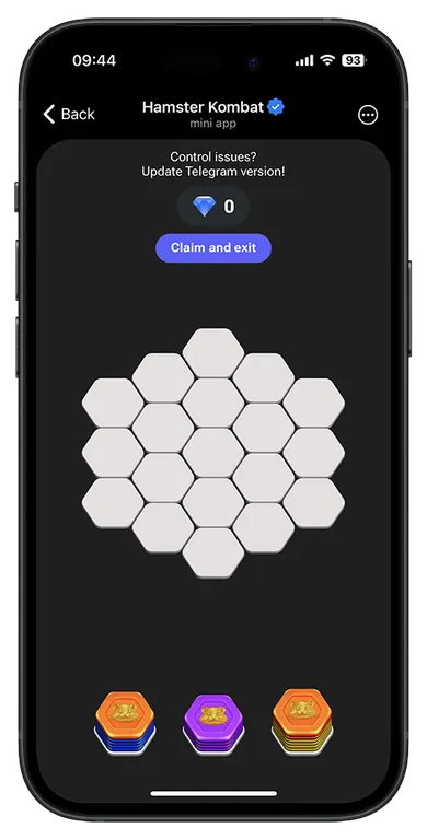 Hamster Kombat hexa puzzle
