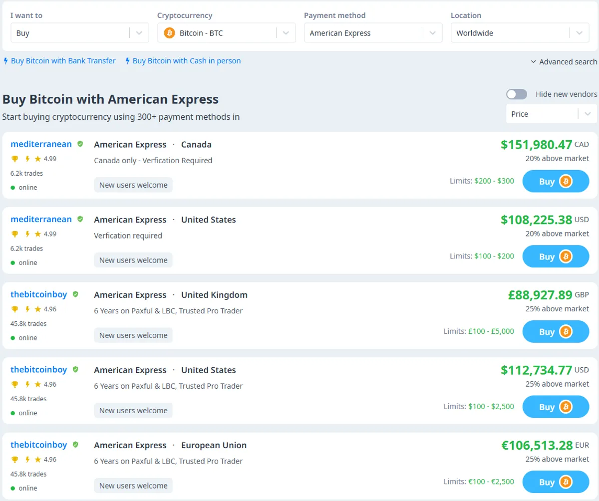 buy crypto with american express on localcoinswap