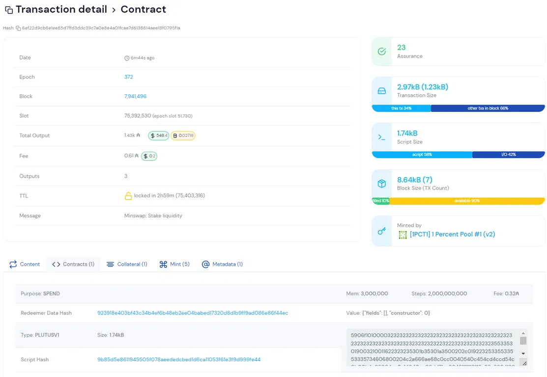 Cexplorer Cardano explorer