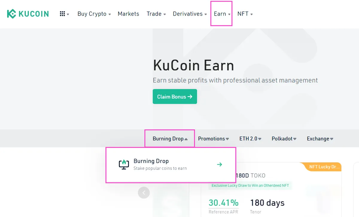 Burning Drop on KuCoin