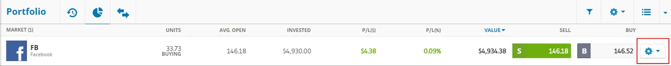 invest in Facebook stock on eToro