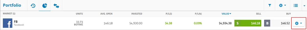 invest in Facebook stock on eToro