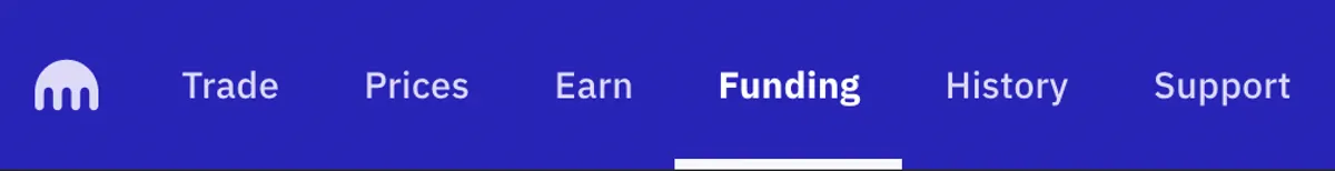 Kraken funding section