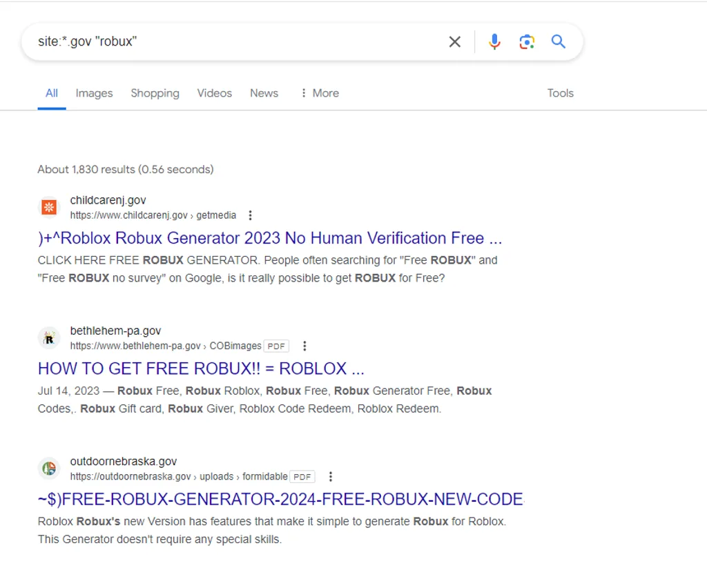 Scammers distribute malware promising a free Robux generator