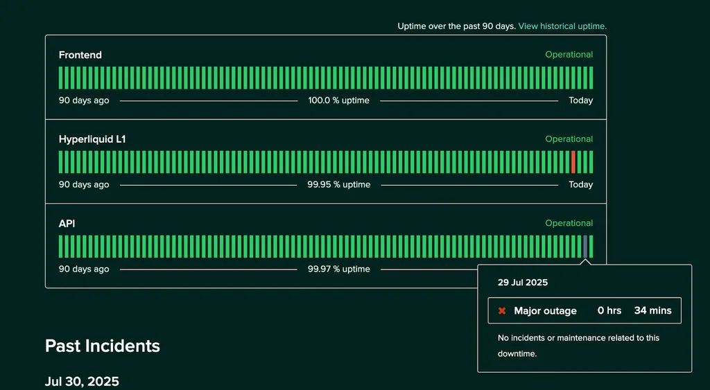 Hyperliquid API Outage on July 29: Incident and Market Impact