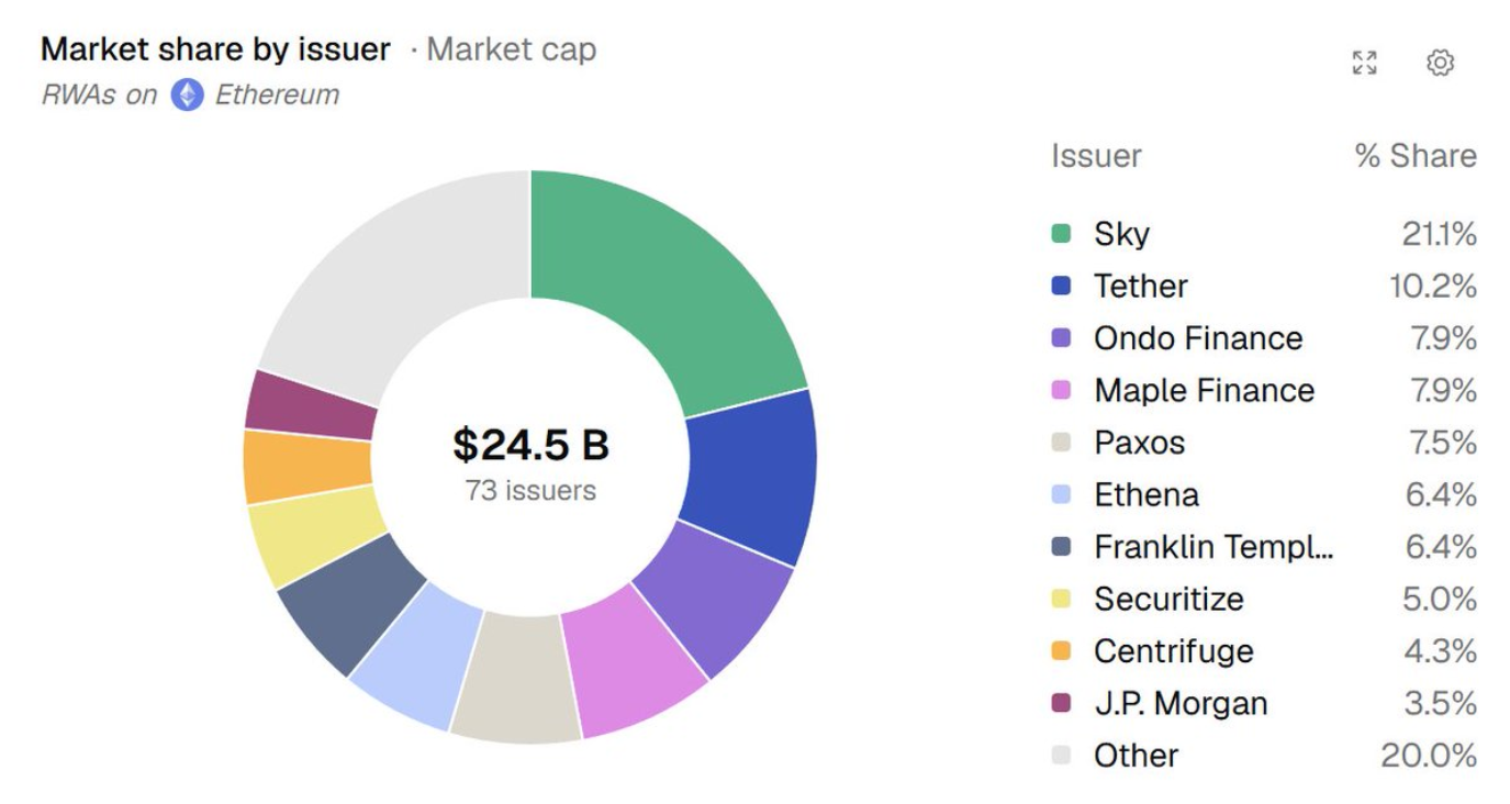 RWA issuers market share