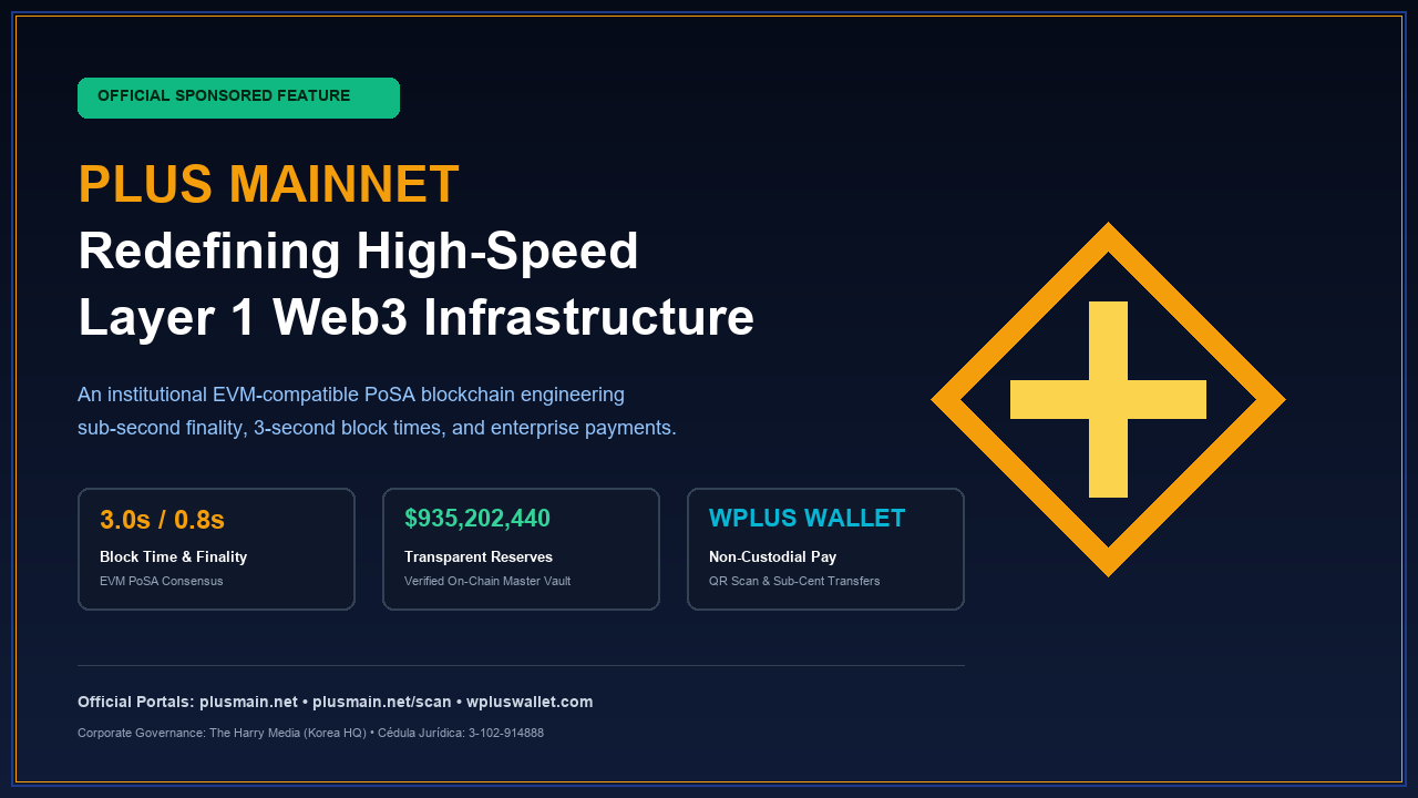 PLUS Mainnet: How a New Layer-1 PoSA Blockchain Backed by $935M in Verified Reserves Is Transforming Enterprise Web3 Payments