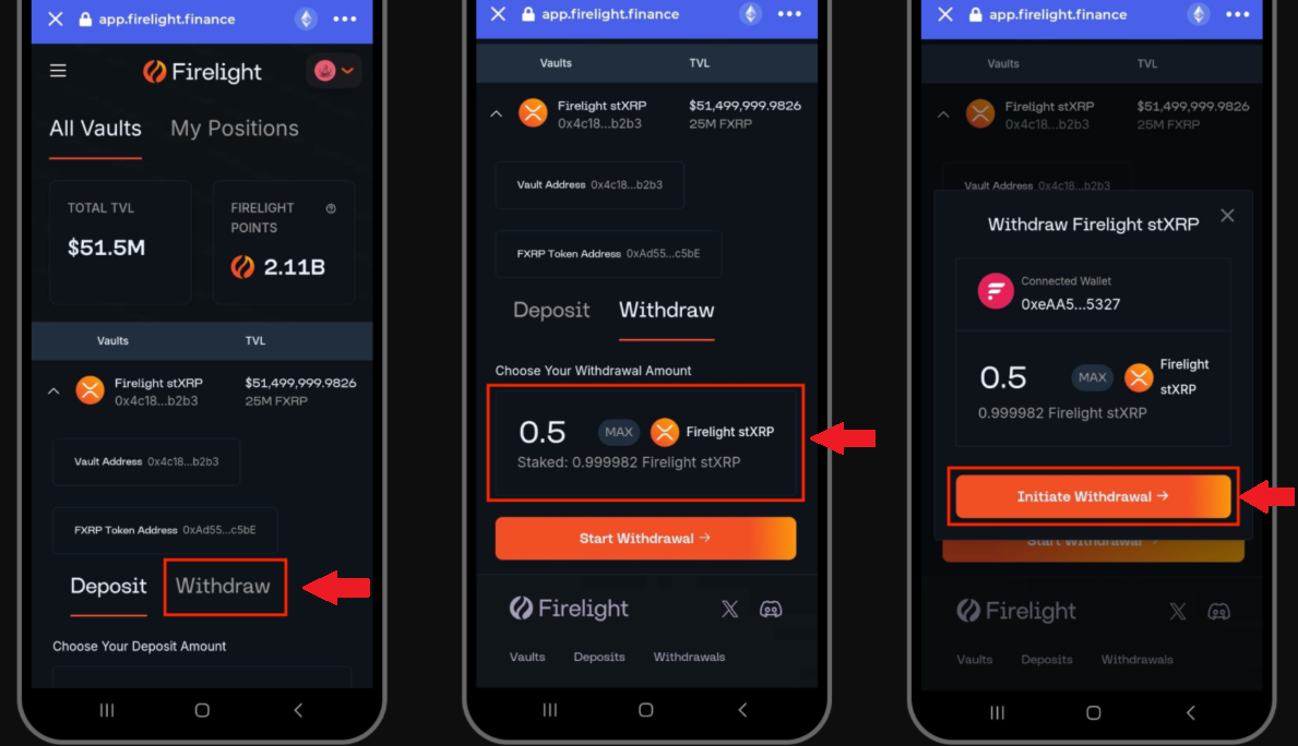 Firelight XRP staking