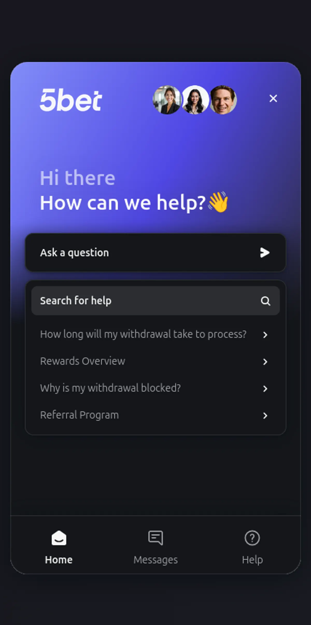 5bet customer support