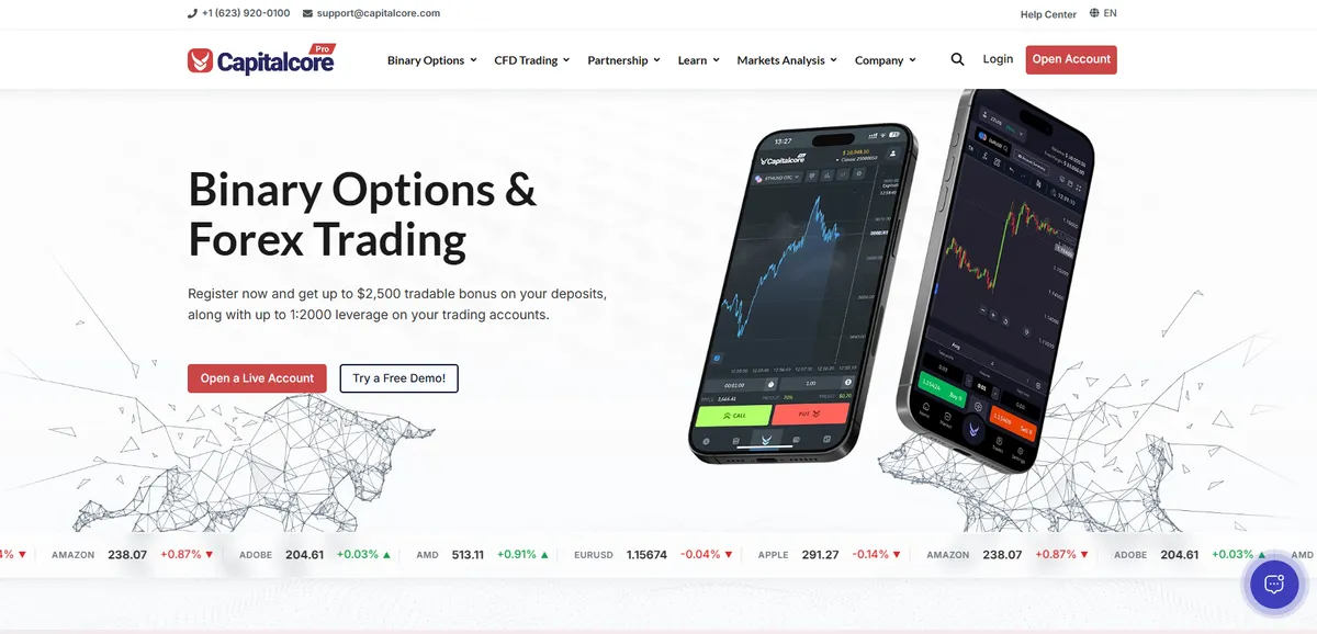 Capitalcore trading platform