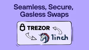 Trezor Integrates 1inch Fusion for Seamless, Gasless Crypto Swaps