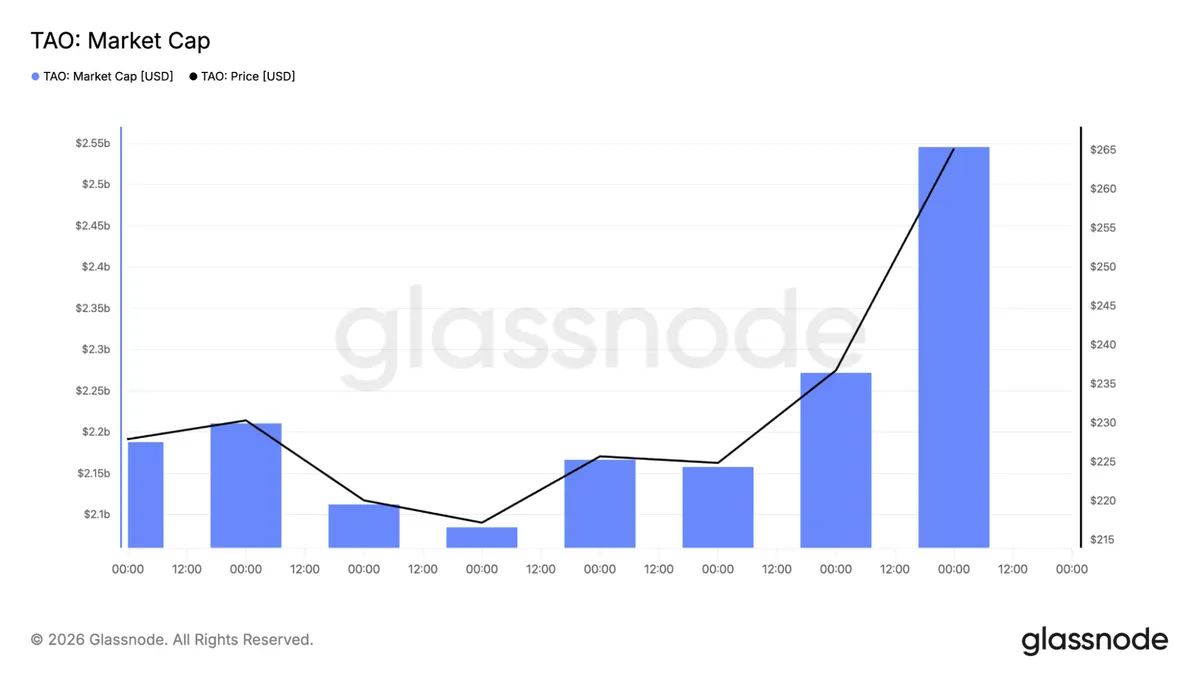 Bittensor market cap chart