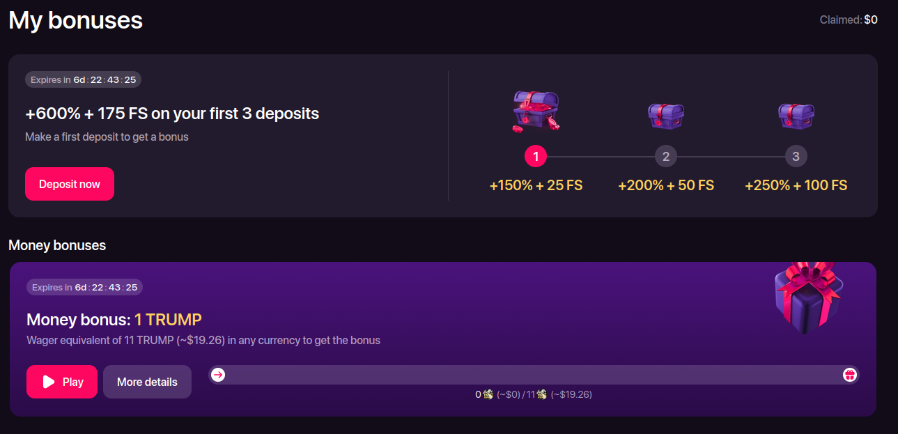 CHEXX welcome bonus